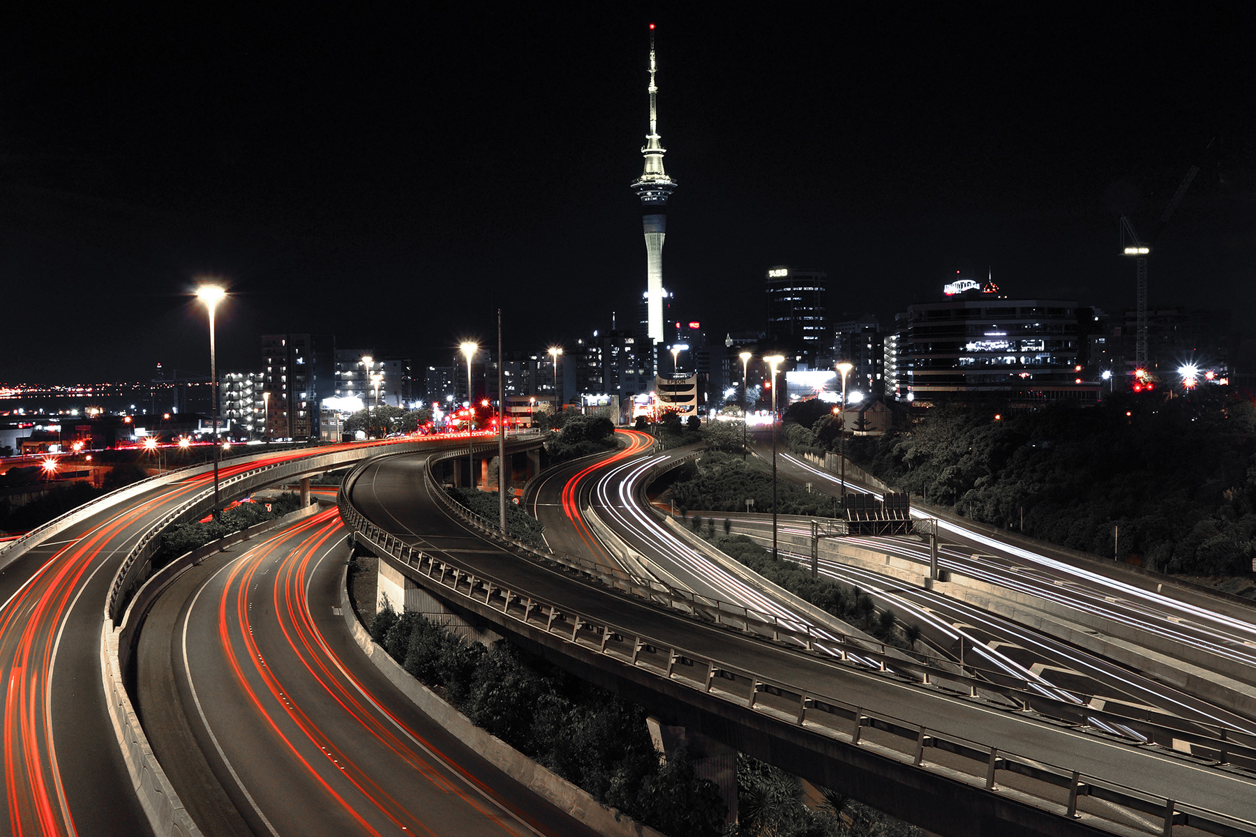 Auckland skyline at night